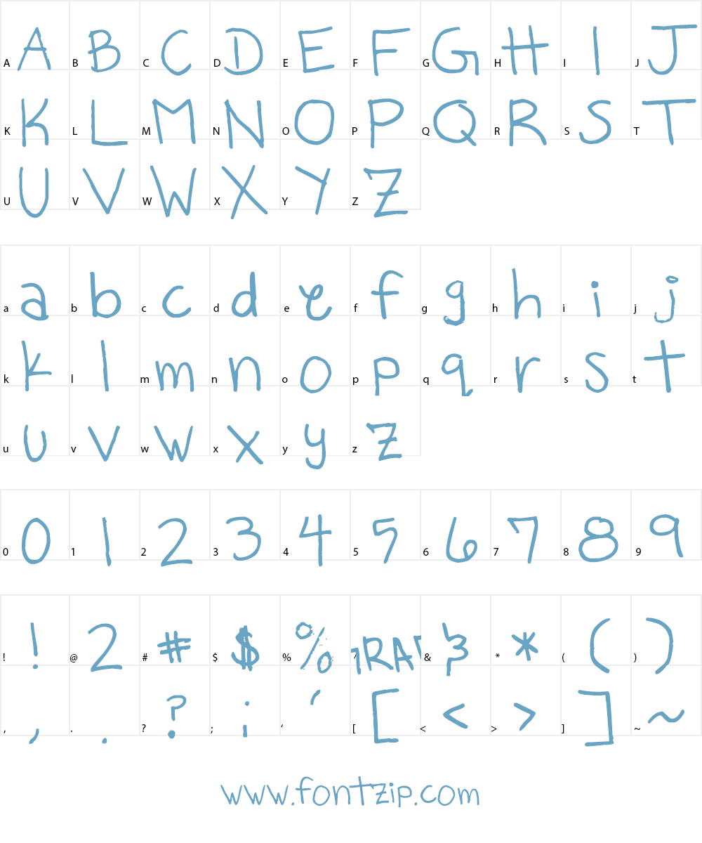 Milo's Grade Six Font Character